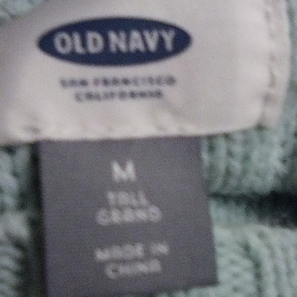 Old Navy Cable Knit Sweater - Soft Green, Size M/Tall. - Picture 5 of 6